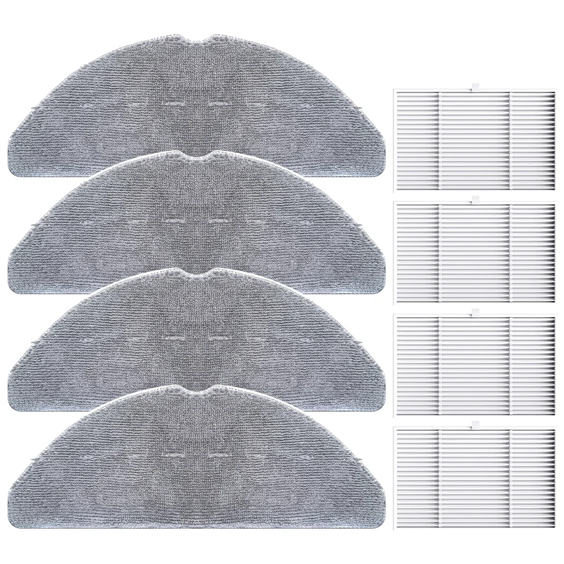 lubluelu L40/B40/L15 Ultra/L15 Max Series HEPA Filter & Mop Refill Pack (4 Filters + 4 Mops)