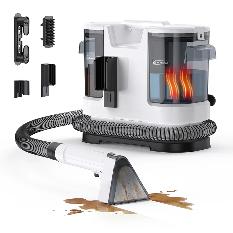 lubluelu V8 Portable Upholstery & Spot Cleaner - Hot & Cold Water Modes