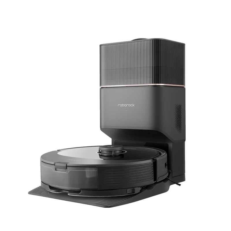 Roborock Q8 Max+ Robot Vacuum & Mop Cleaner with Self-Emptying Dock - Black